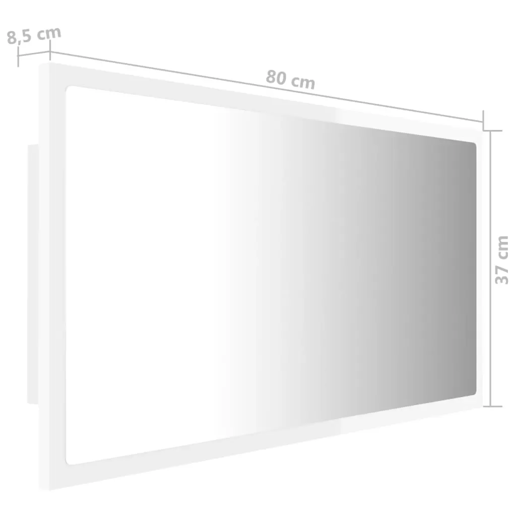 OGLINDA DE BAIE CU LED, ALB LUCIOS [11]