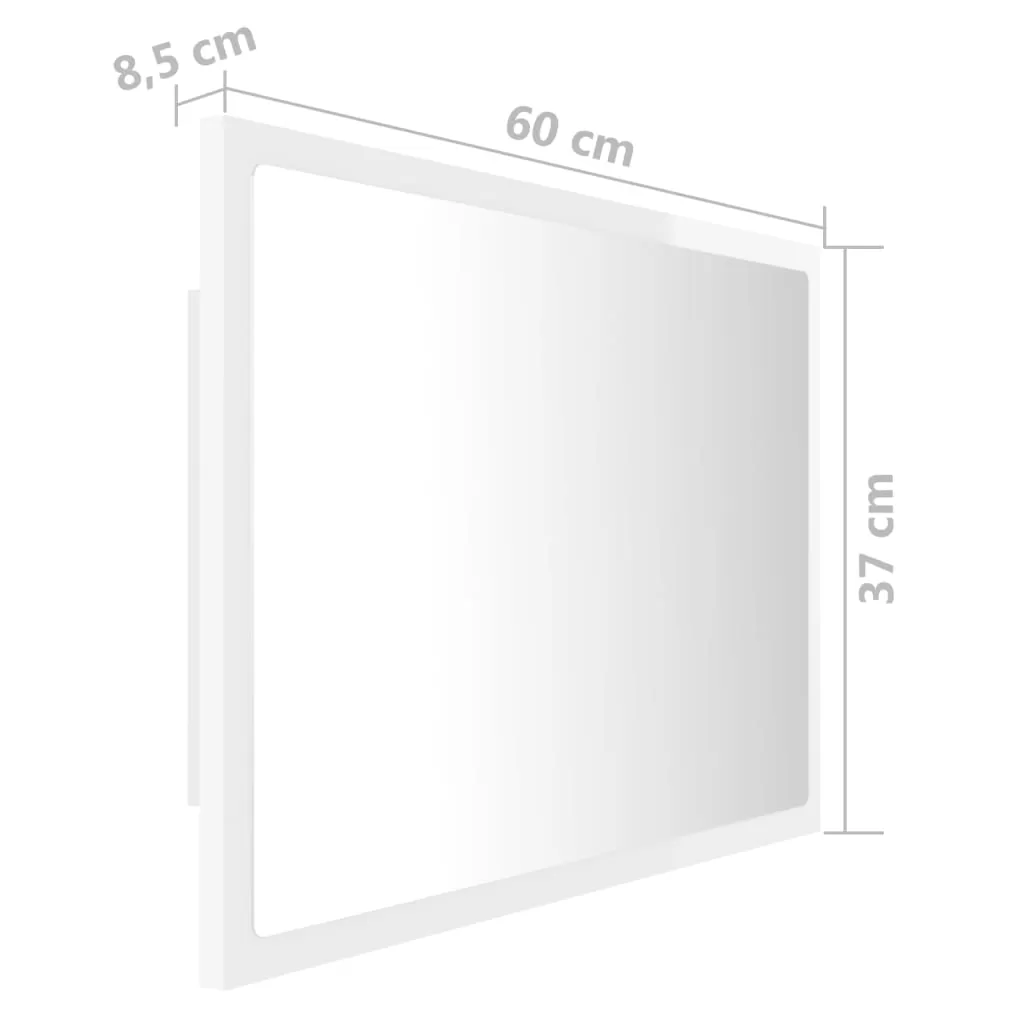 OGLINDA DE BAIE CU LED, ALB LUCIOS [11]