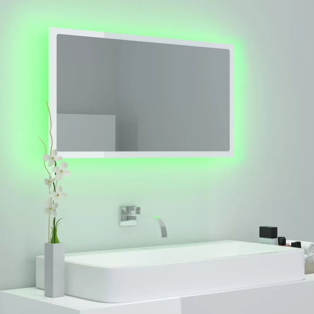 OGLINDA DE BAIE CU LED, ALB LUCIOS [3]