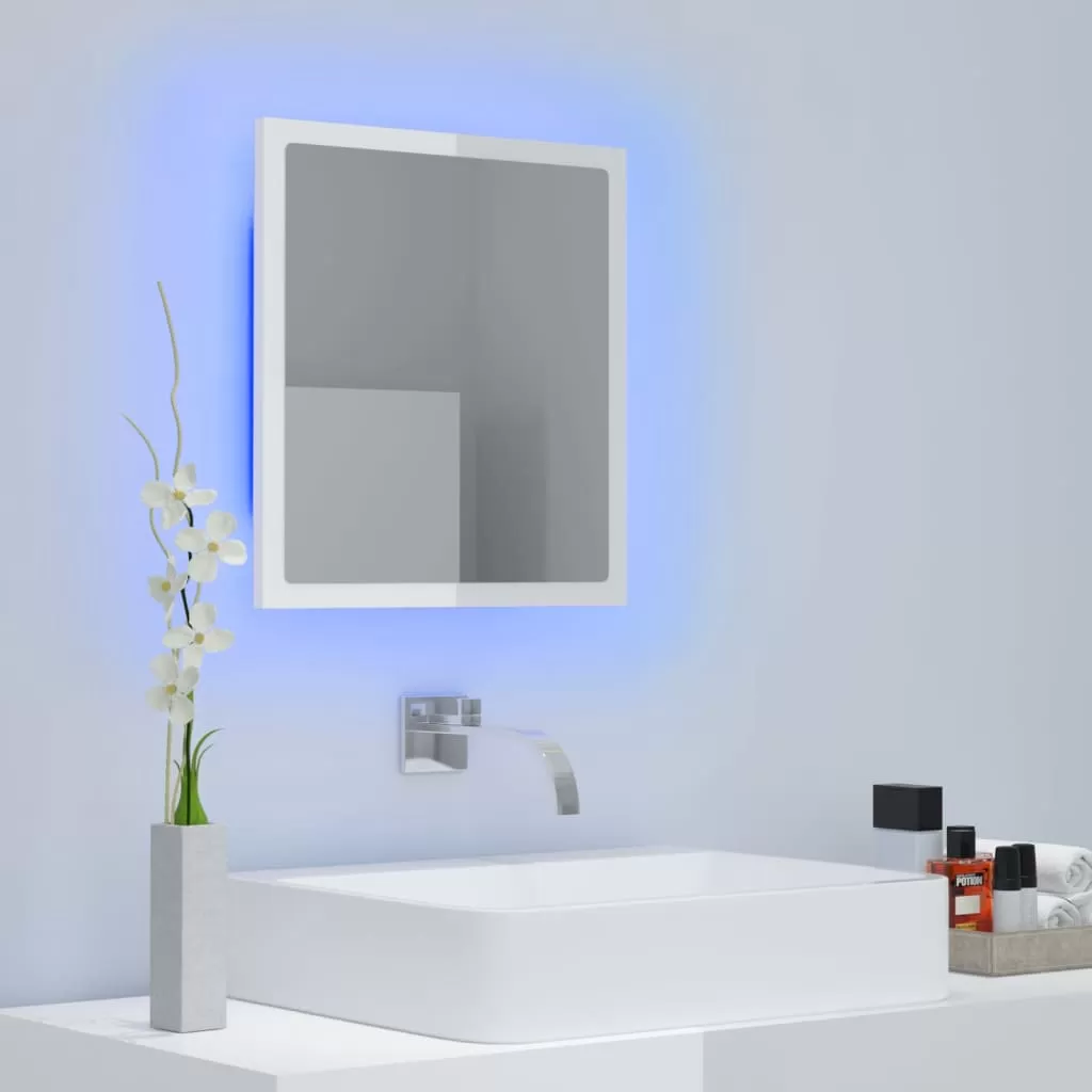OGLINDA DE BAIE CU LED, ALB LUCIOS [3]