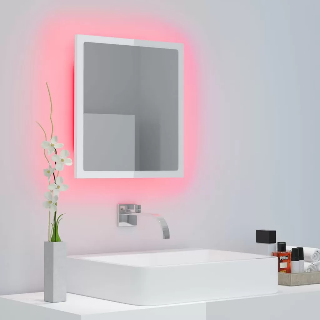 OGLINDA DE BAIE CU LED, ALB LUCIOS [4]