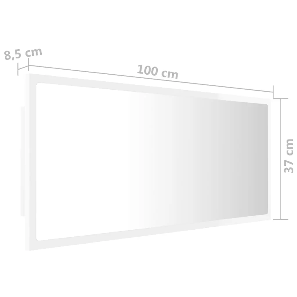 OGLINDA DE BAIE CU LED, ALB LUCIOS [11]