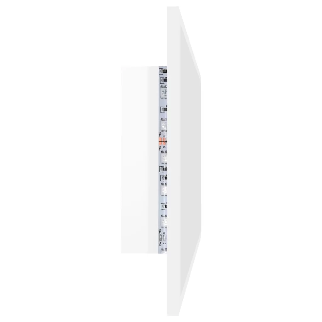 OGLINDA DE BAIE CU LED, ALB SI STEJAR SONOMA [7]