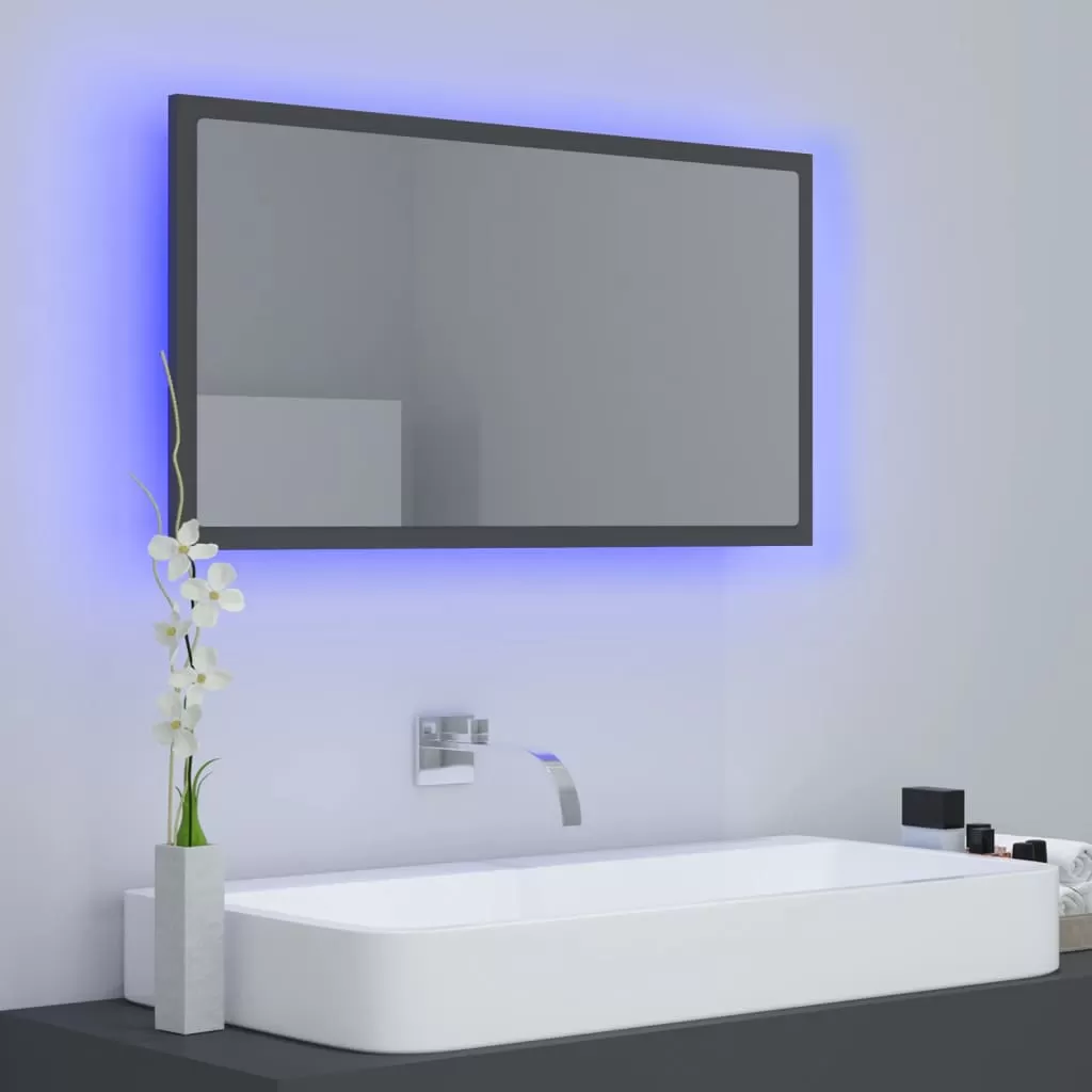 OGLINDA DE BAIE CU LED, GRI [2]