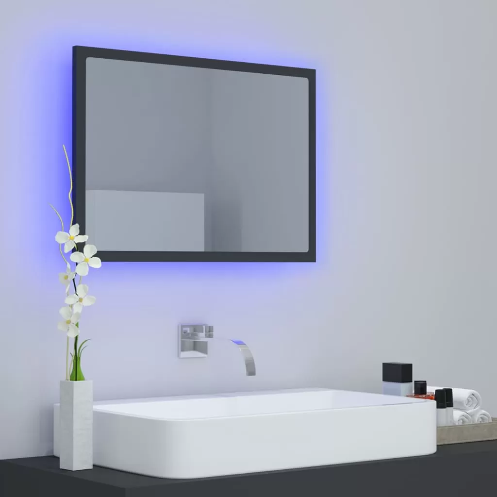OGLINDA DE BAIE CU LED, GRI [2]