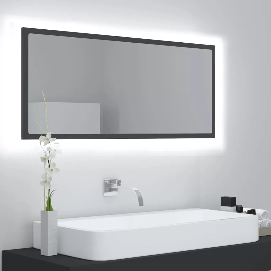 Oglinda baie - OGLINDA DE BAIE CU LED, GRI