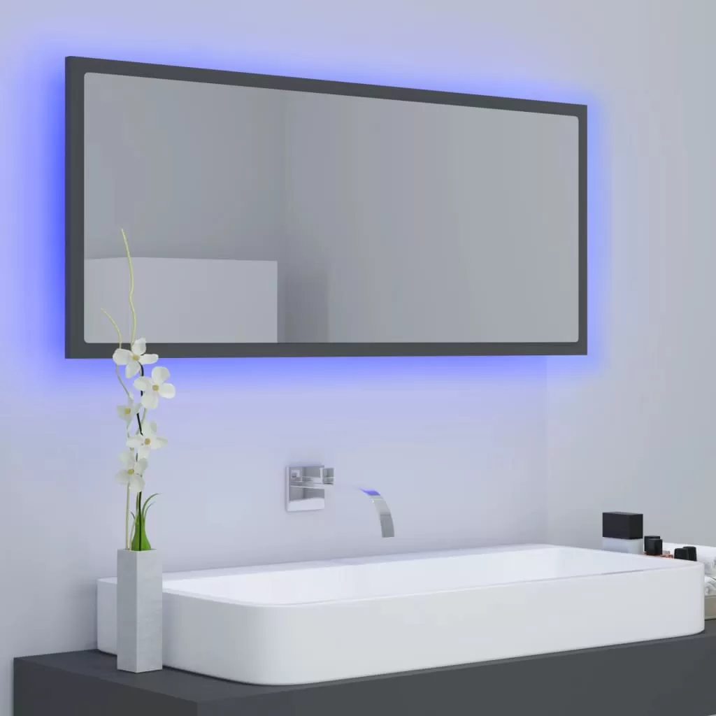 OGLINDA DE BAIE CU LED, GRI [2]