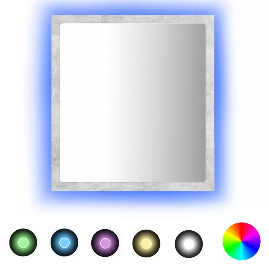 OGLINDA DE BAIE CU LED, GRI BETON [1]