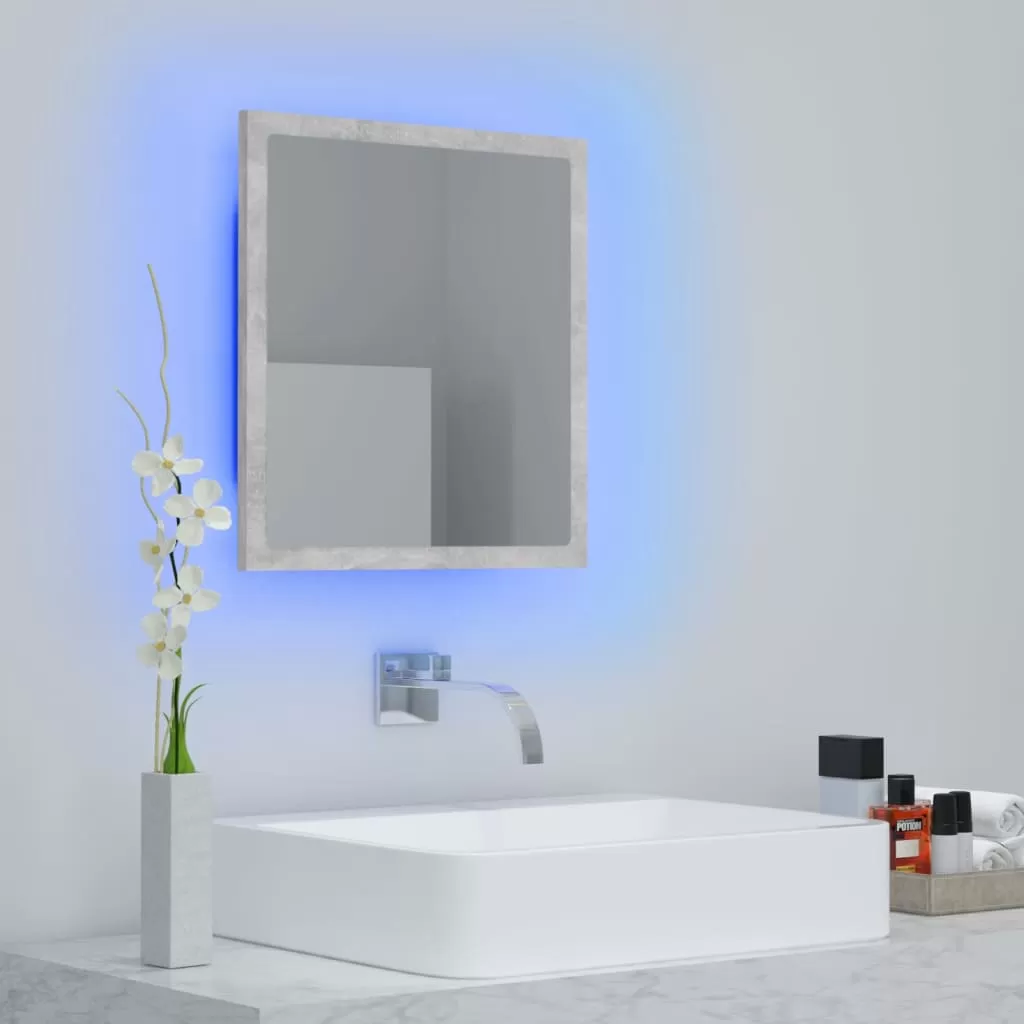 OGLINDA DE BAIE CU LED, GRI BETON [3]