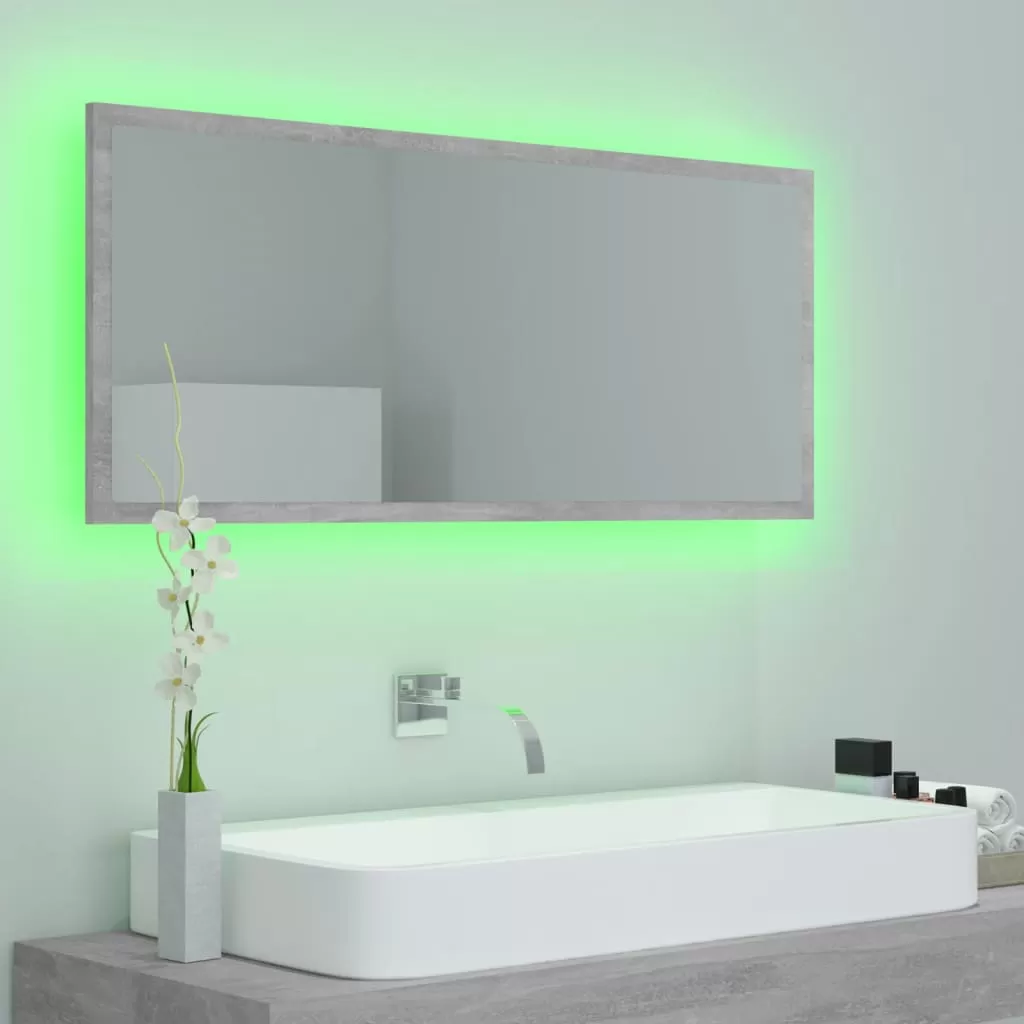 OGLINDA DE BAIE CU LED, GRI BETON [3]