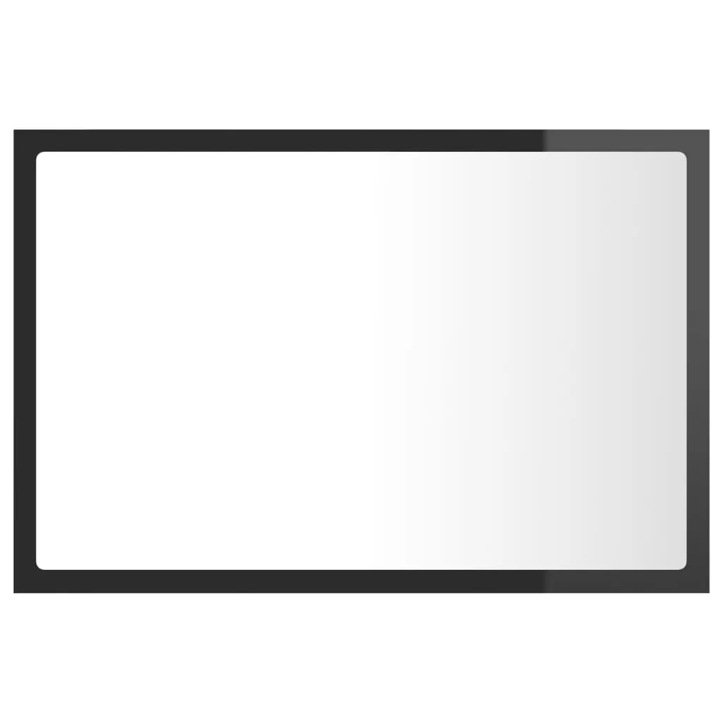 OGLINDA DE BAIE CU LED, GRI LUCIOS [6]