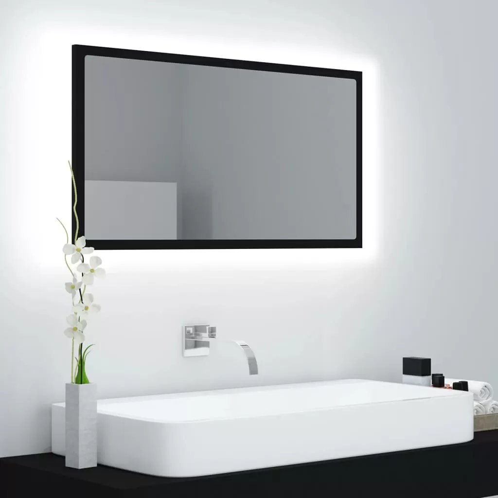 Oglinda baie - OGLINDA DE BAIE CU LED, NEGRU