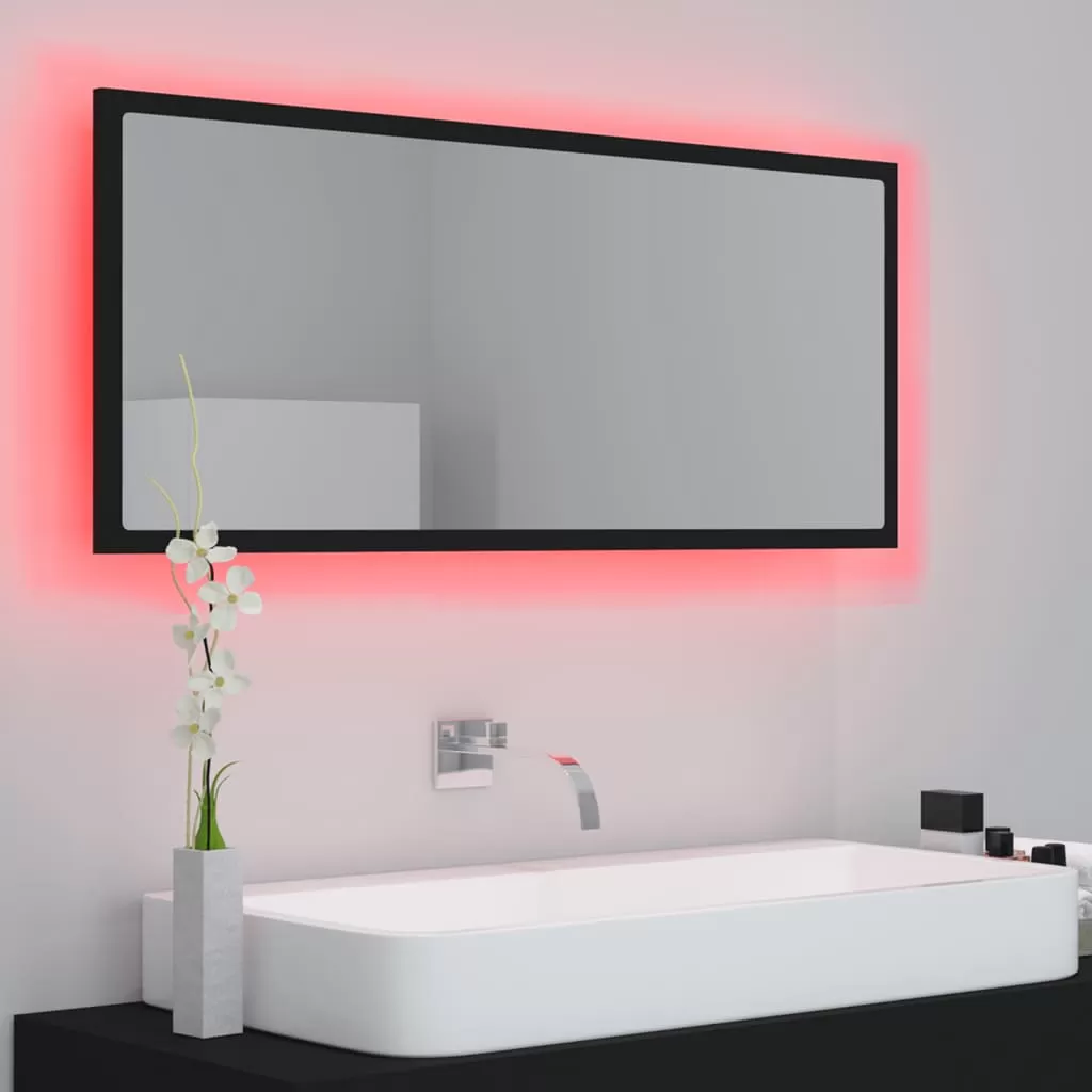 OGLINDA DE BAIE CU LED, NEGRU [4]