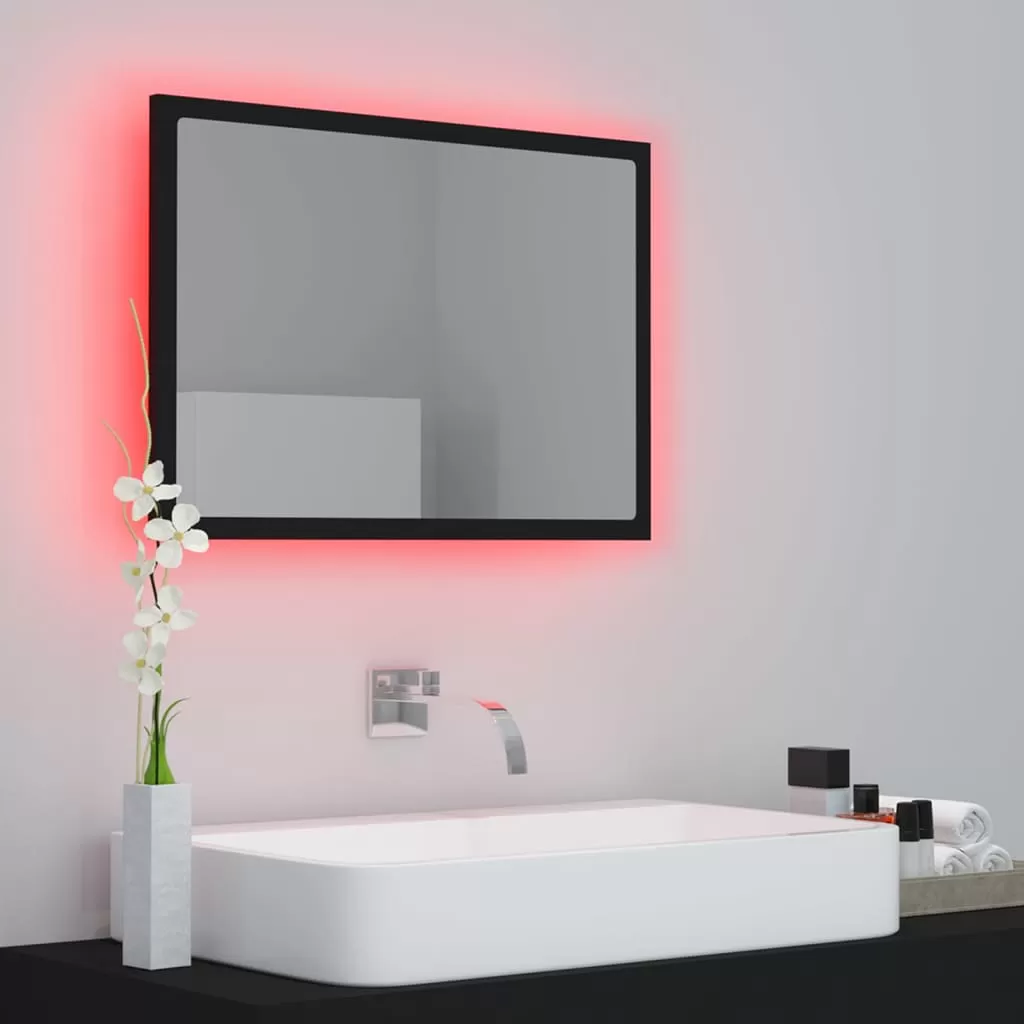 OGLINDA DE BAIE CU LED, NEGRU [4]