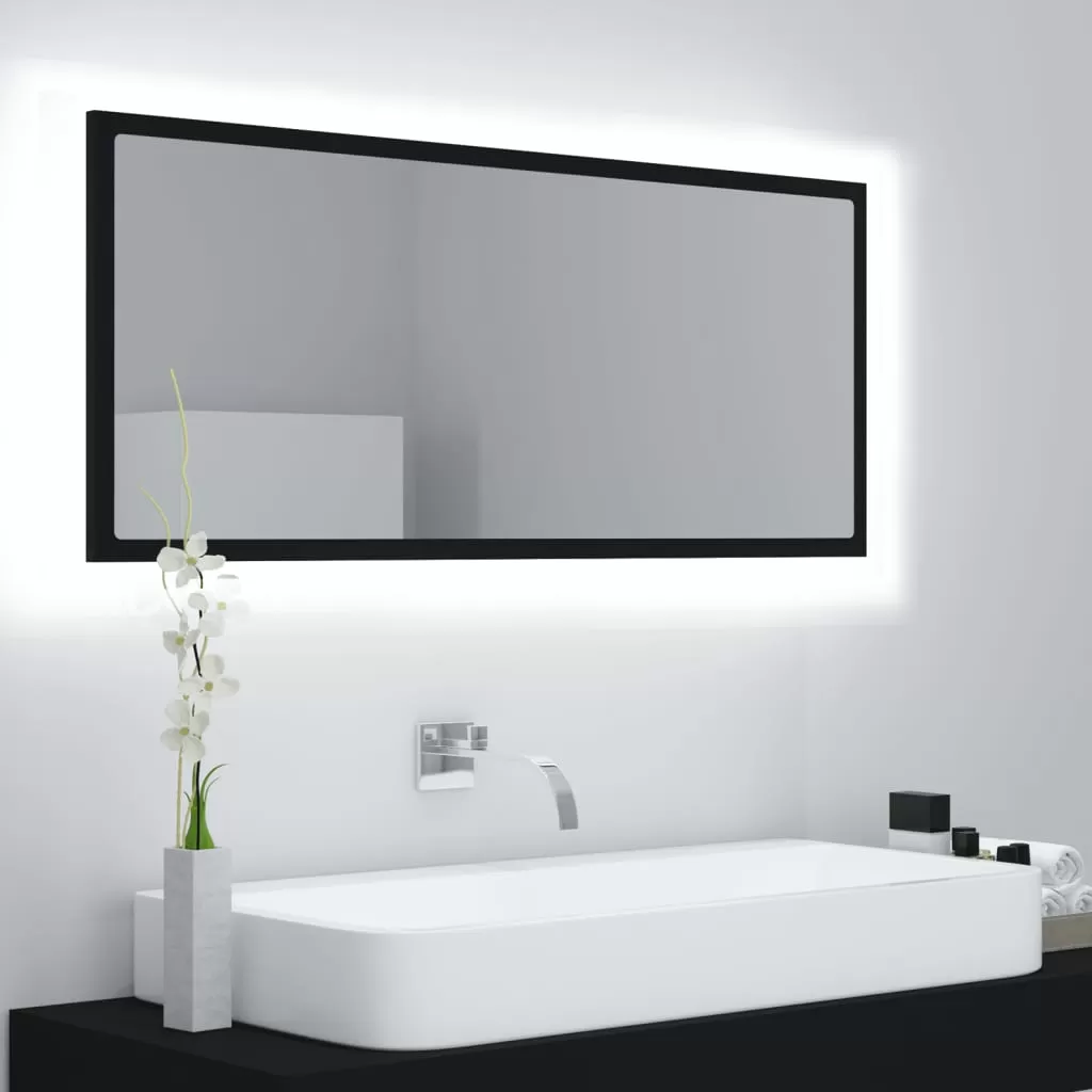 Oglinda baie - OGLINDA DE BAIE CU LED, NEGRU