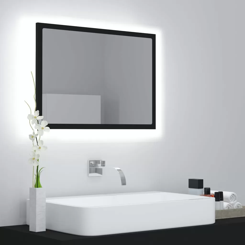 Oglinda baie - OGLINDA DE BAIE CU LED, NEGRU