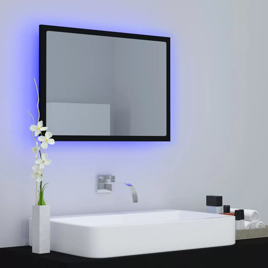 OGLINDA DE BAIE CU LED, NEGRU [2]