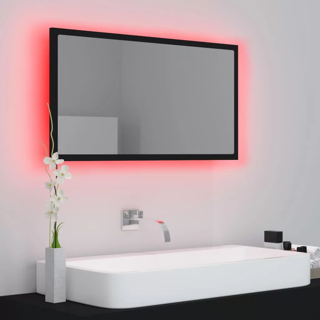 OGLINDA DE BAIE CU LED, NEGRU [4]