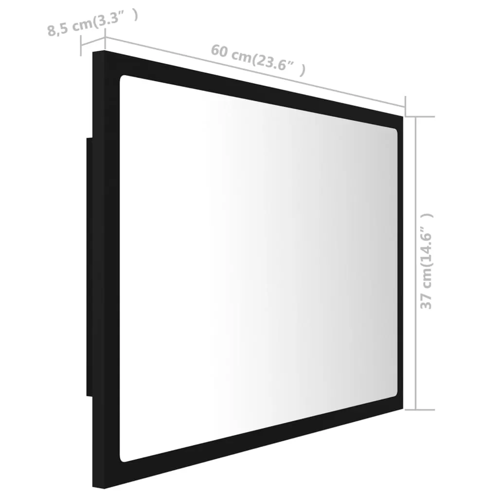 OGLINDA DE BAIE CU LED, NEGRU [11]