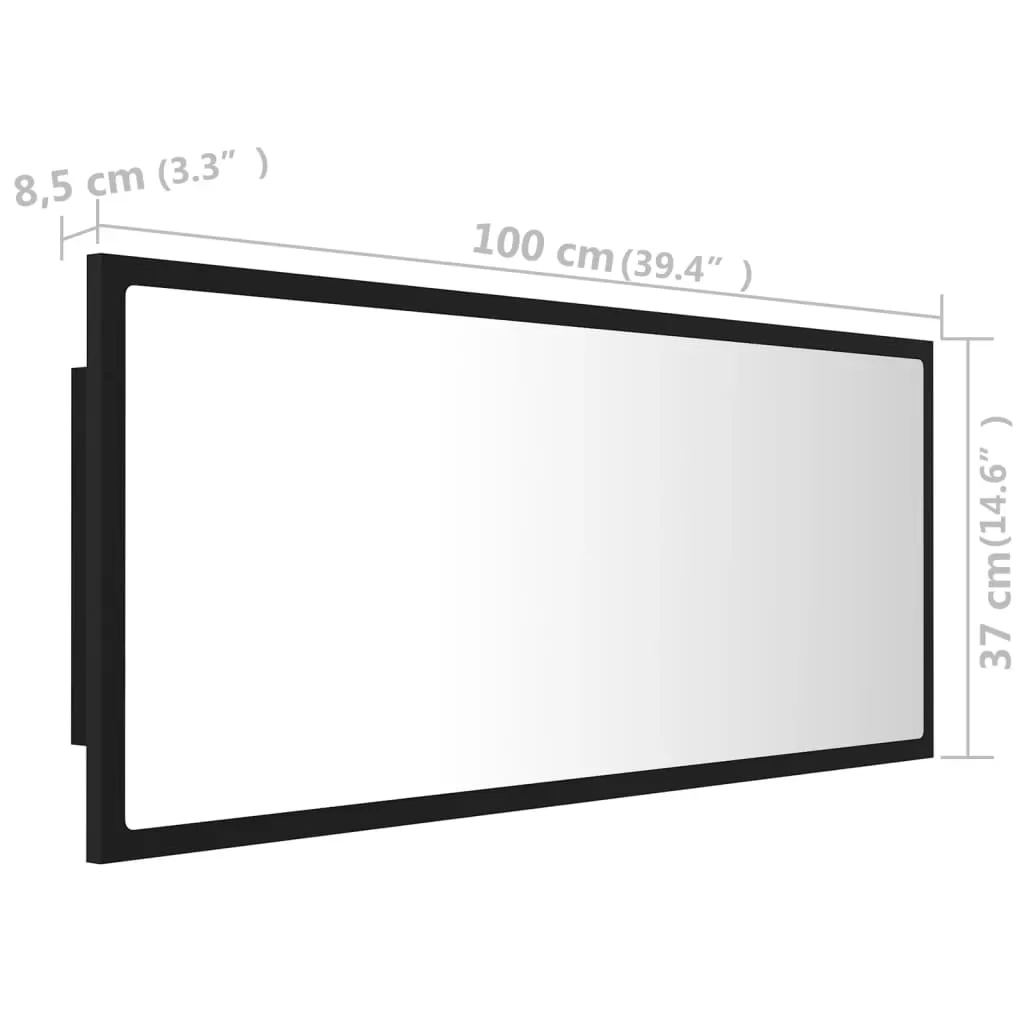 OGLINDA DE BAIE CU LED, NEGRU [11]