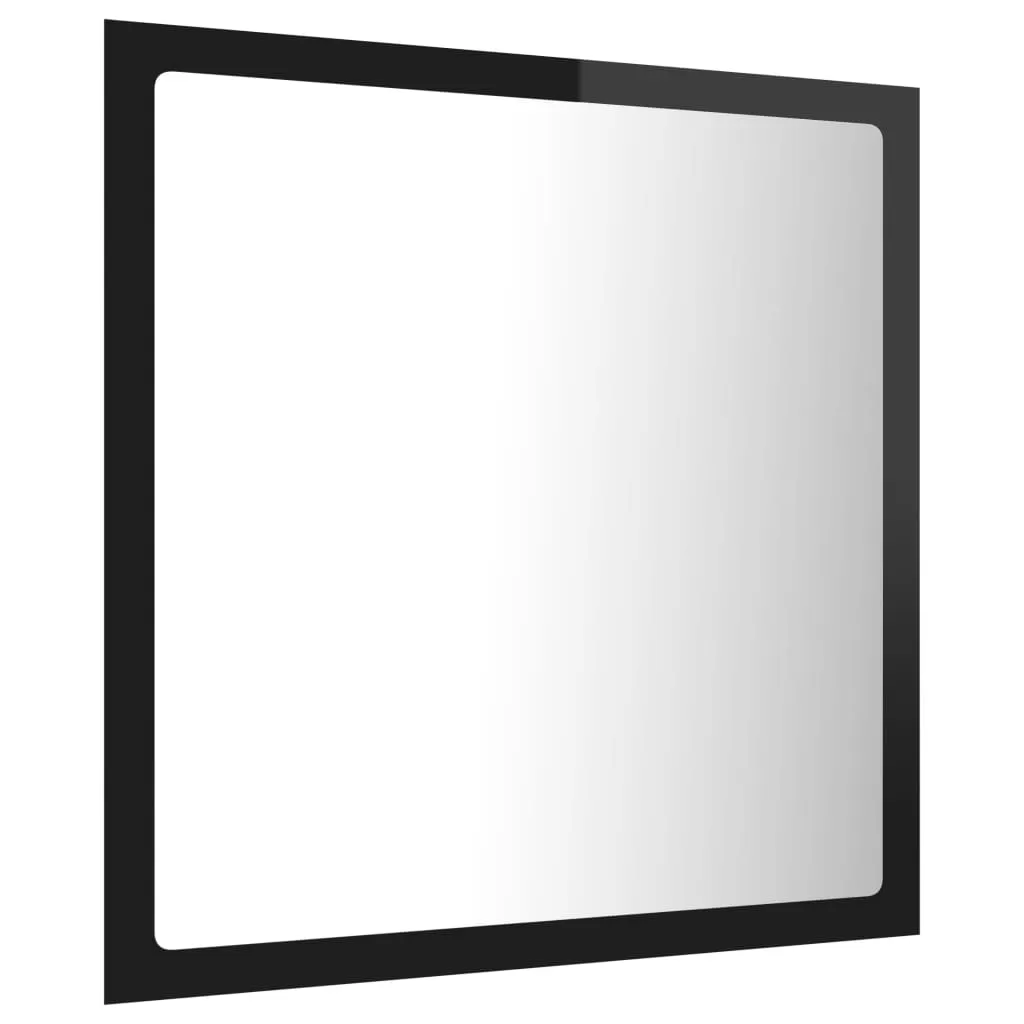 OGLINDA DE BAIE CU LED, NEGRU LUCIOS [6]