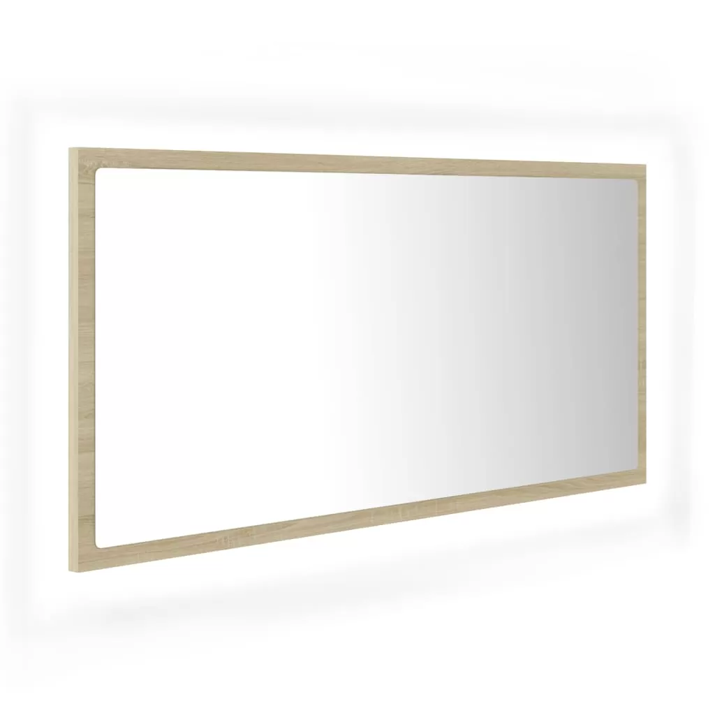 OGLINDA DE BAIE CU LED, STEJAR SONOMA [1]