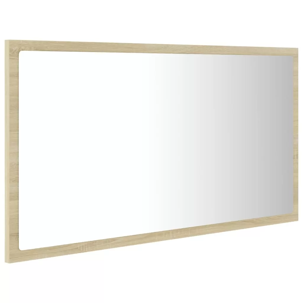 OGLINDA DE BAIE CU LED, STEJAR SONOMA [5]