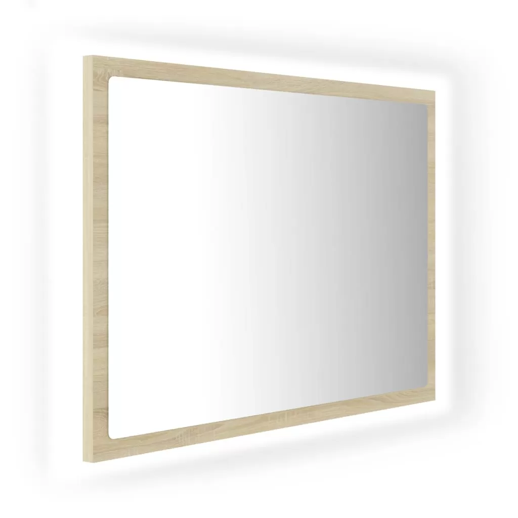 OGLINDA DE BAIE CU LED, STEJAR SONOMA [1]