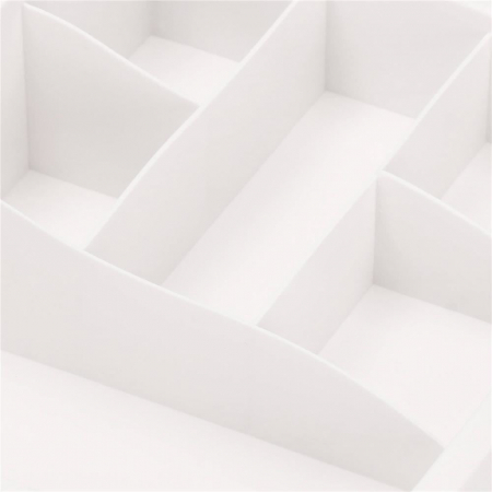 ORGANIZATOR COSMETICE, PLASTIC, 3 NIVELURI, 2 SERTARE, ALB, 20X16.5X23 CM, SPRINGOS [9]