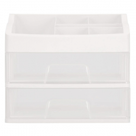 ORGANIZATOR COSMETICE, PLASTIC, 3 NIVELURI, 2 SERTARE, ALB, 20X16.5X23 CM, SPRINGOS [3]