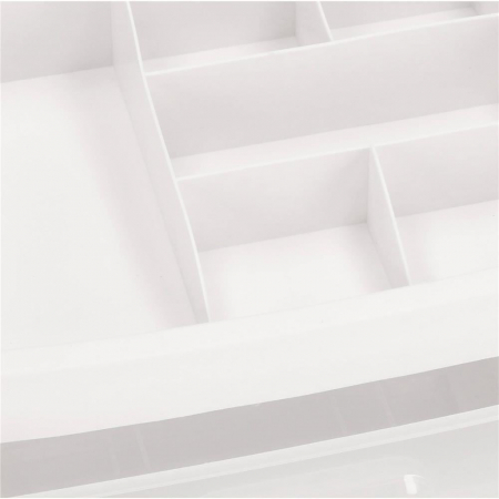 ORGANIZATOR COSMETICE, PLASTIC, 4 NIVELURI, 3 SERTARE, ALB, 23.3X17X26.5 CM, SPRINGOS [14]