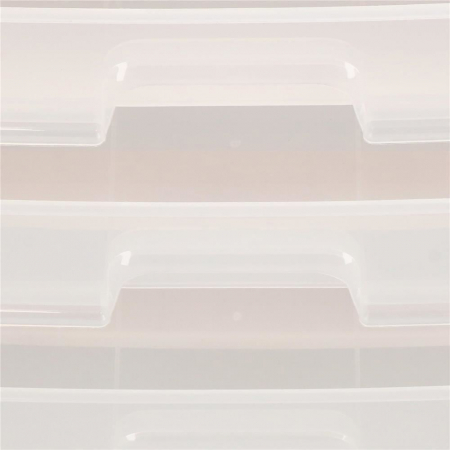 ORGANIZATOR COSMETICE, PLASTIC, 4 NIVELURI, 3 SERTARE, ALB, 34X25X40 CM, SPRINGOS [3]
