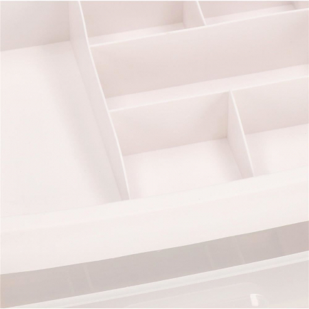 ORGANIZATOR COSMETICE, PLASTIC, 4 NIVELURI, 3 SERTARE, ALB, 34X25X40 CM, SPRINGOS [4]