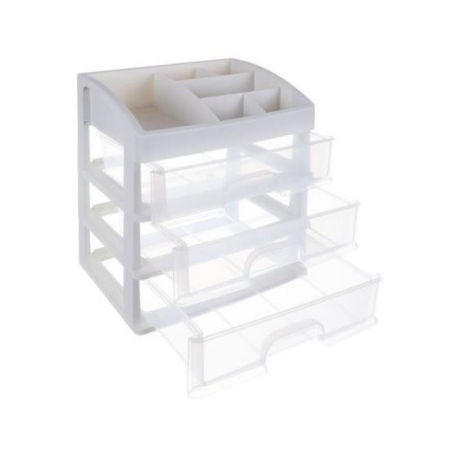 Cutii bijuterii - ORGANIZATOR COSMETICE, PLASTIC, TRANSPARENT, 23.5X6.5X27 CM, ISOTRADE