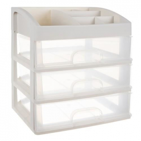 ORGANIZATOR COSMETICE, PLASTIC, TRANSPARENT, 23.5X6.5X27 CM, ISOTRADE [5]
