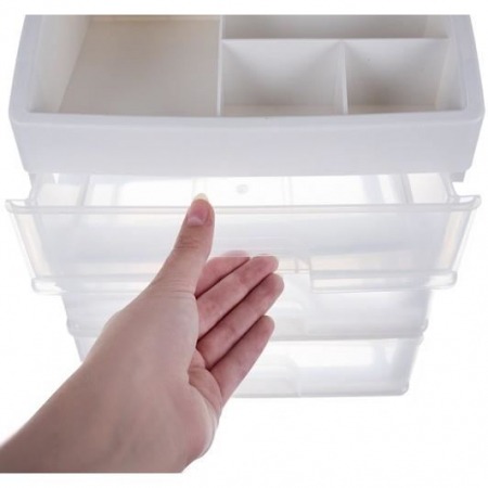 ORGANIZATOR COSMETICE, PLASTIC, TRANSPARENT, 23.5X6.5X27 CM, ISOTRADE [3]