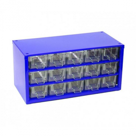 Organizatoare si cutii scule - ORGANIZER VERTICAL CU SERTARE, METALIC, ALBASTRU, 30.6X15.5X14.7 CM, STREND PRO