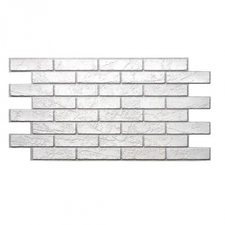 Panouri decorative - PANOU DECORATIV, PVC, MODEL CARAMIDA 3D, ALB CENUSIU, 96X48.5 CM