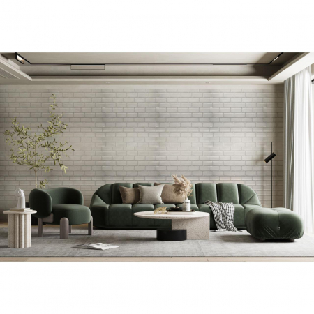PANOU DECORATIV, PVC, MODEL CARAMIDA 3D, GRI, 96X48.5 CM [1]