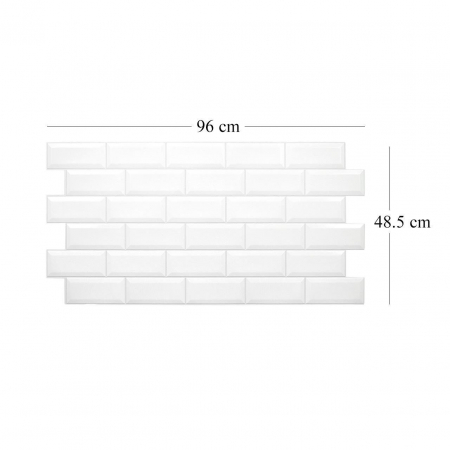 PANOU DECORATIV, PVC, MODEL CARAMIDA 3D, GRI, 96X48.5 CM [3]