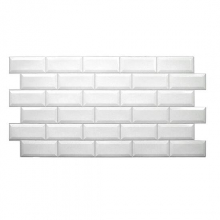 Panouri decorative - PANOU DECORATIV, PVC, MODEL CARAMIDA 3D, GRI, 96X48.5 CM