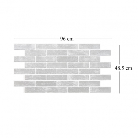 PANOU DECORATIV, PVC, MODEL CARAMIDA 3D, NEGRU, 96X48.5CM [3]