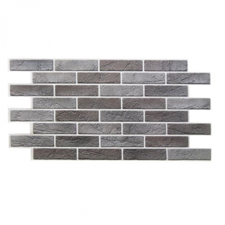 Panouri decorative - PANOU DECORATIV, PVC, MODEL CARAMIDA 3D, NUANTE CENUSIU INCHIS, 96X48.5CM