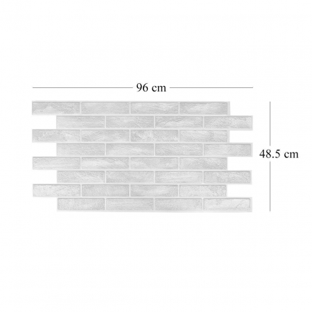 PANOU DECORATIV, PVC, MODEL CARAMIDA 3D, WELCOME, NEGRU, 96X48.5CM [1]