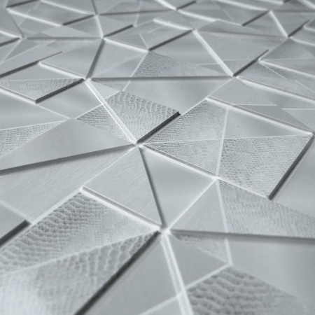PANOU DECORATIV, PVC, MODEL MARMURA 3D, ABSTRACT, NUANTE GRI, 96X48.5 CM  [2]
