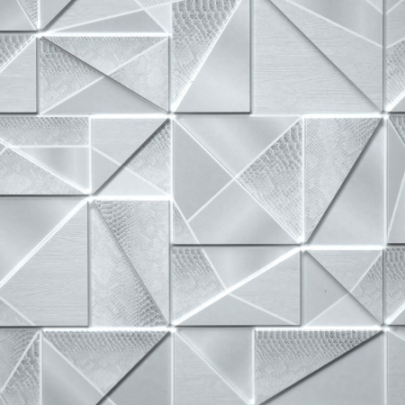 PANOU DECORATIV, PVC, MODEL MARMURA 3D, ABSTRACT, NUANTE GRI, 96X48.5 CM  [1]
