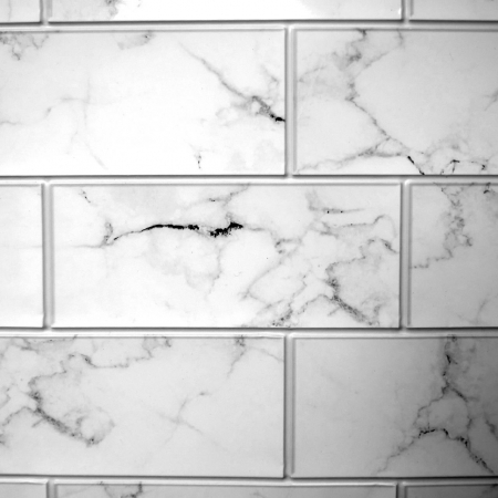 PANOU DECORATIV, PVC, MODEL MARMURA 3D, ALB SI NEGRU, 96X48.5 CM [2]