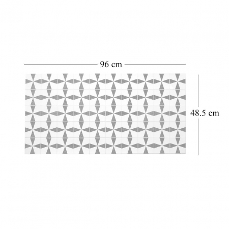 PANOU DECORATIV, PVC, MODEL MARMURA, ABSTRACT, ALB SI NEGRU, 96X48.5CM [4]