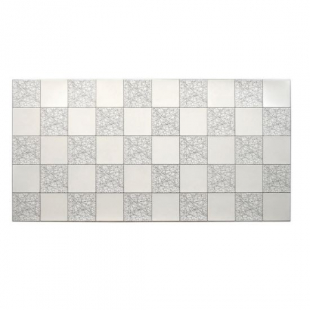Panouri decorative - PANOU DECORATIV, PVC, MODEL MARMURA, ALB SI GRI, 96X48.5CM