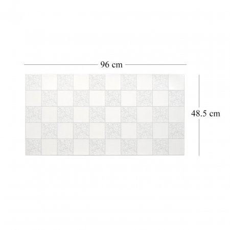 PANOU DECORATIV, PVC, MODEL MARMURA, ALB SI GRI, 96X48.5CM [3]